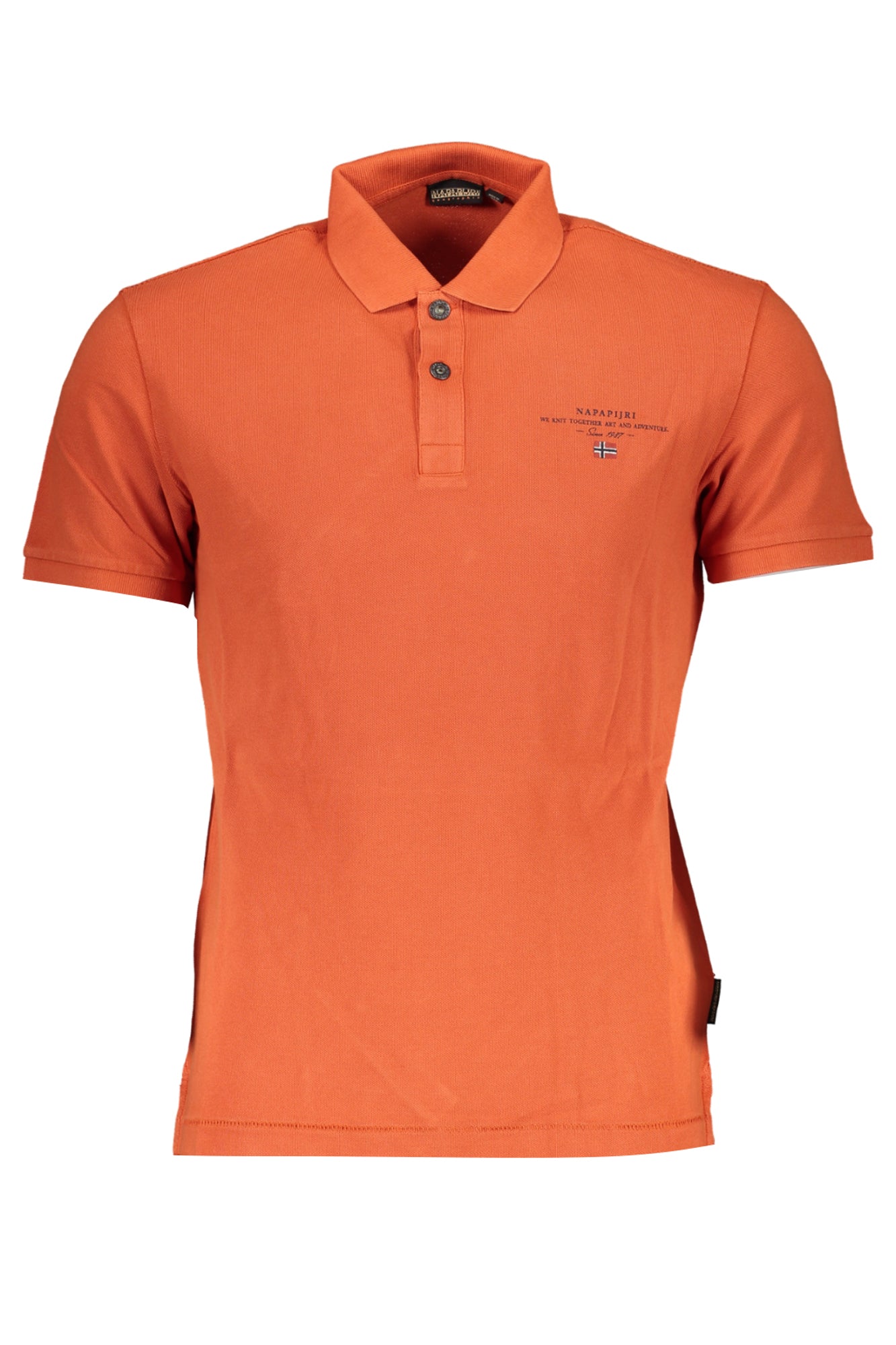 NAPAPIJRI MENS ORANGE SHORT SLEEVED POLO SHIRT