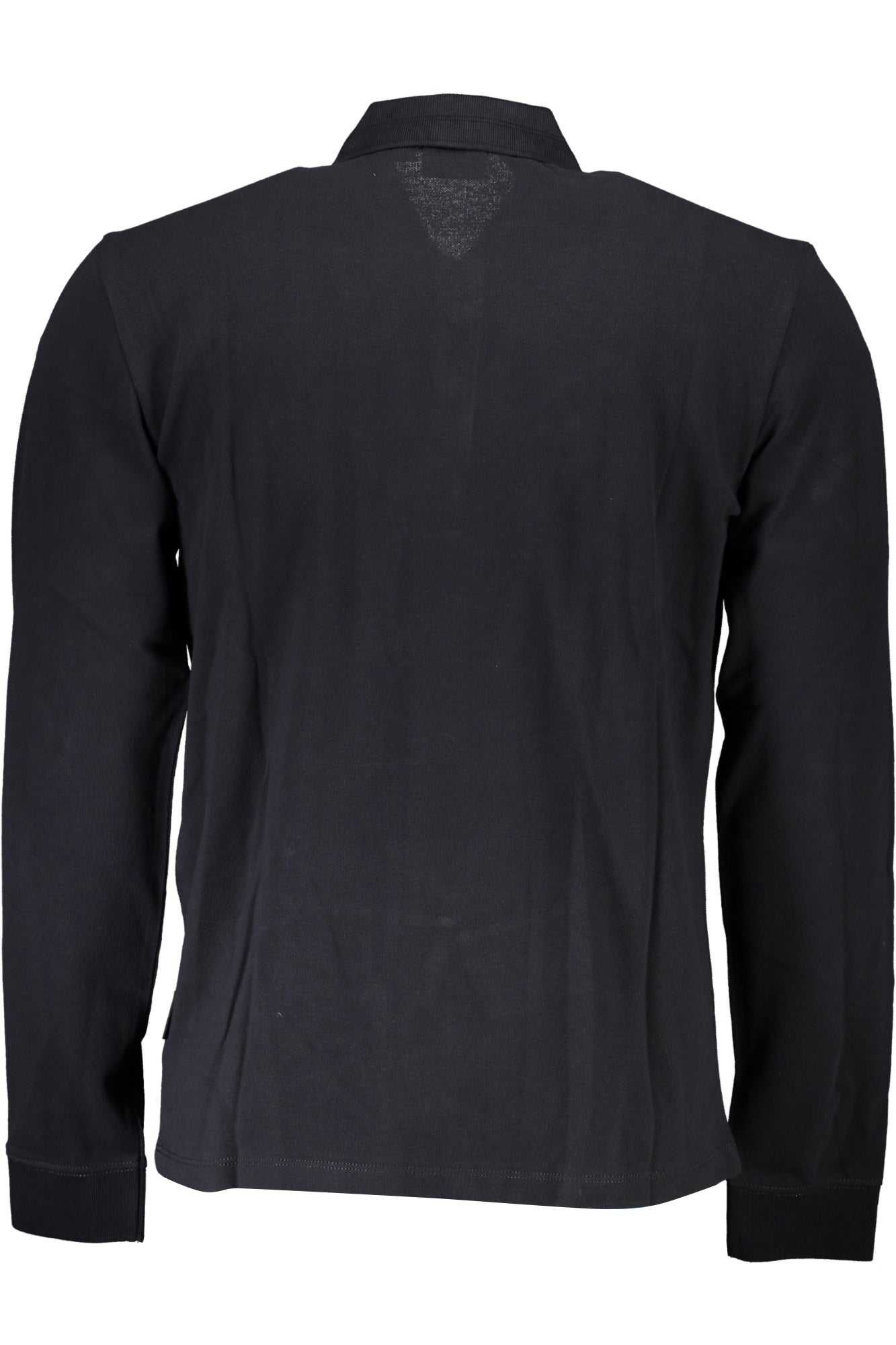 NAPAPIJRI MENS BLACK LONG SLEEVED POLO SHIRT