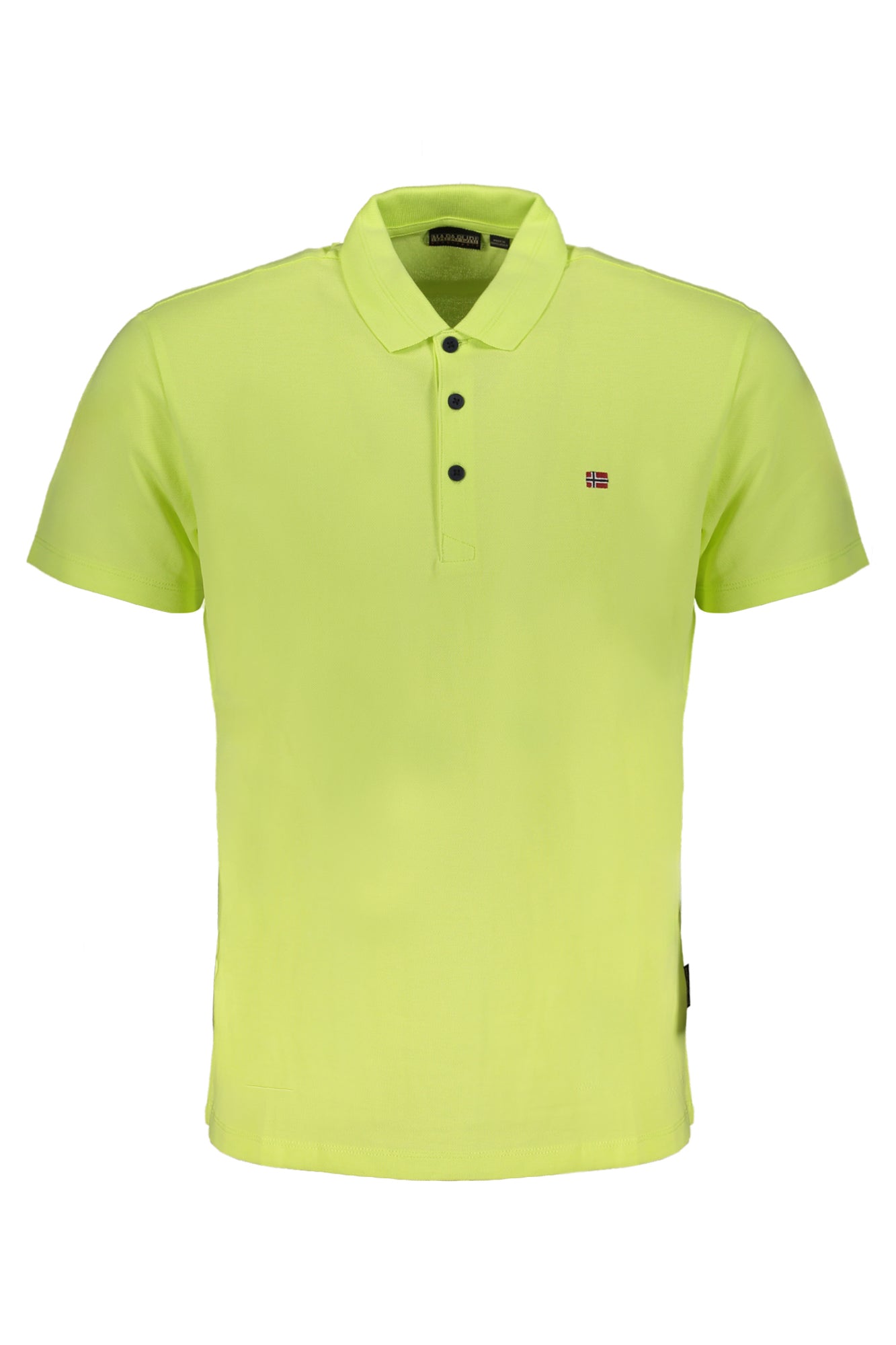 NAPAPIJRI YELLOW MENS SHORT SLEEVED T-SHIRT