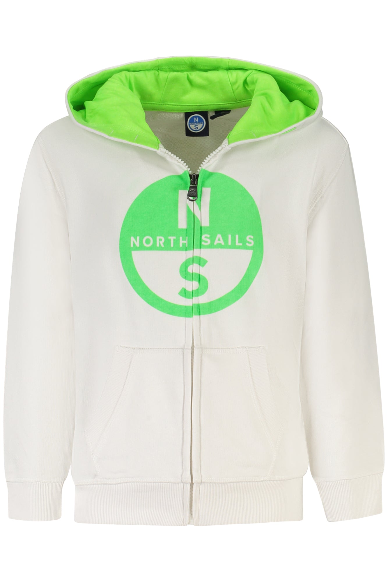 NORTH SAILS KIDS ZIP-UP SWEATSHIRT WHITE