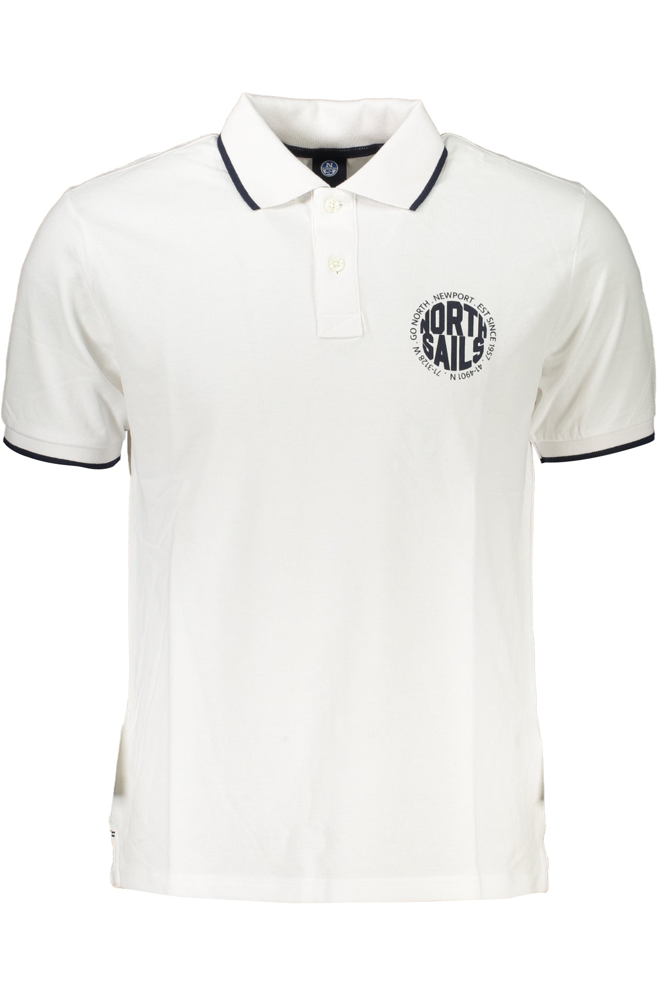 NORTH SAILS MENS WHITE SHORT SLEEVED POLO SHIRT