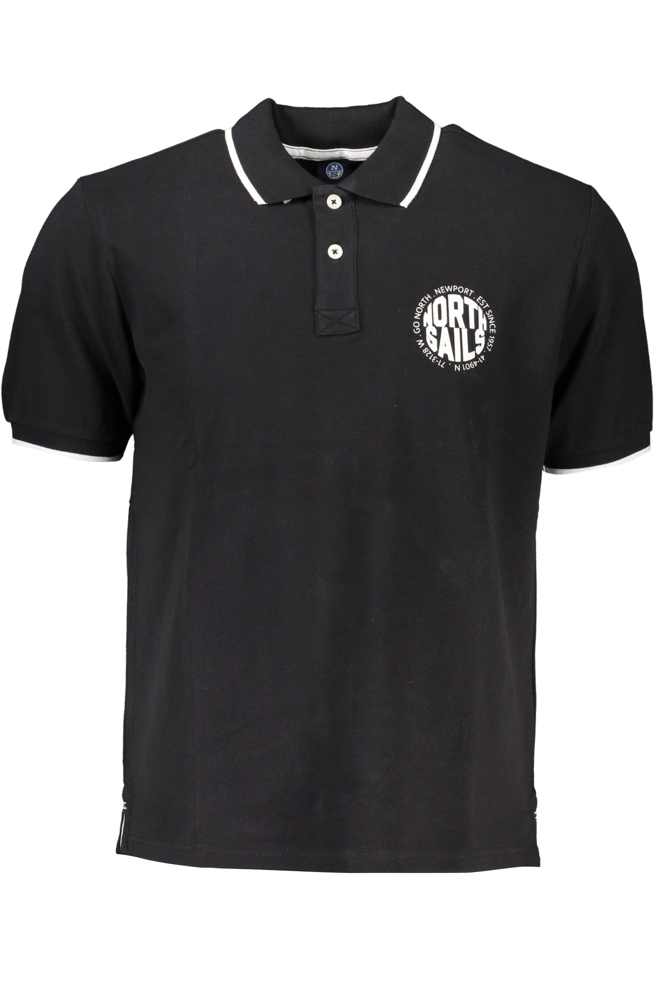 NORTH SAILS MENS BLACK SHORT SLEEVED POLO SHIRT