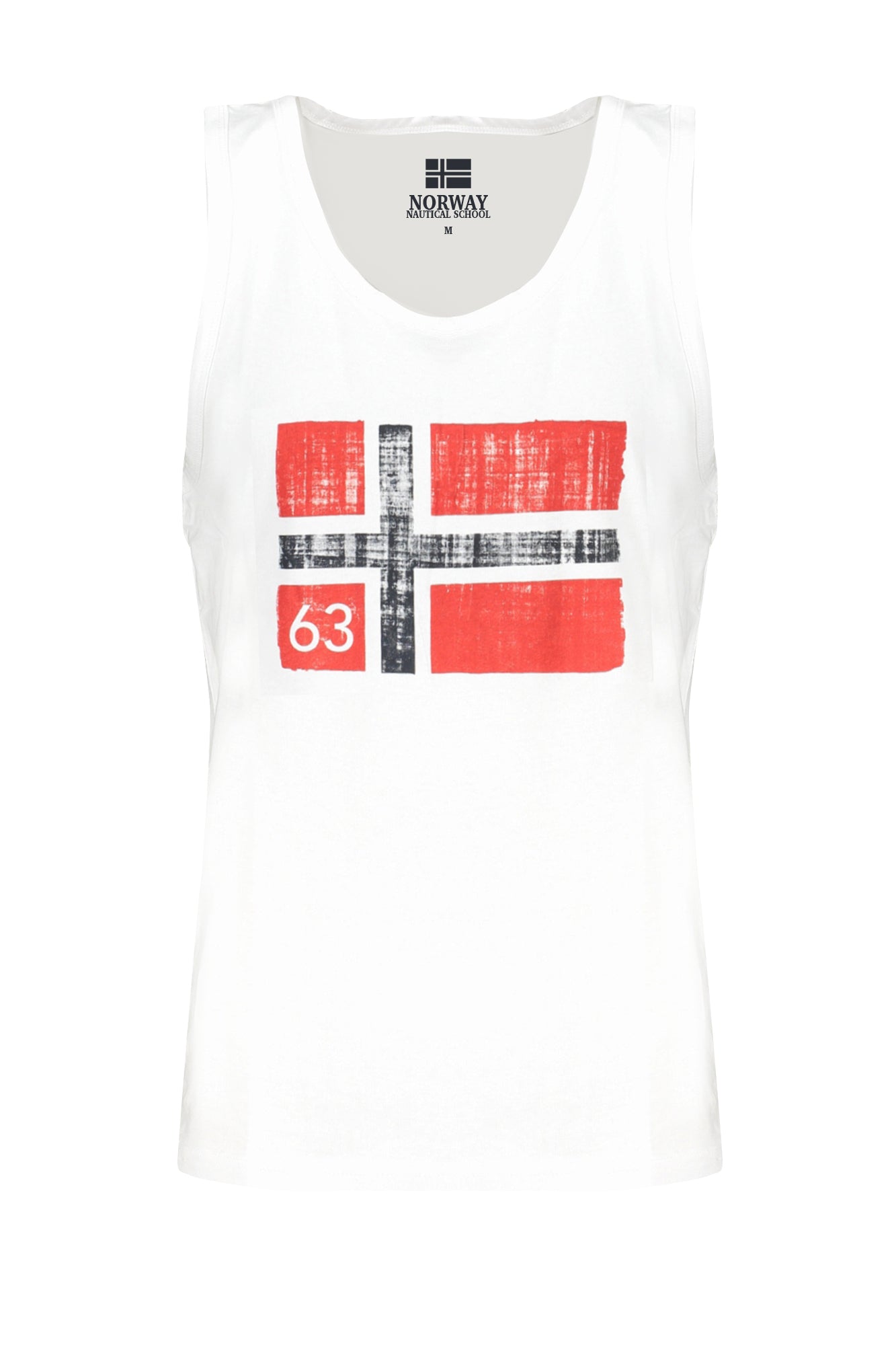NORWAY 1963 WHITE MENS TANK TOP