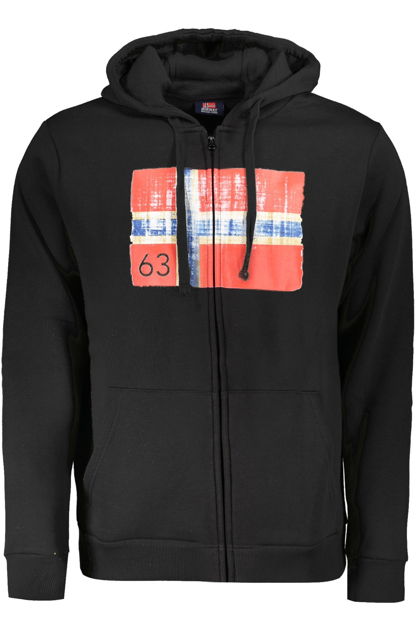 NORWAY 1963 MENS BLACK ZIP-UP SWEATSHIRT