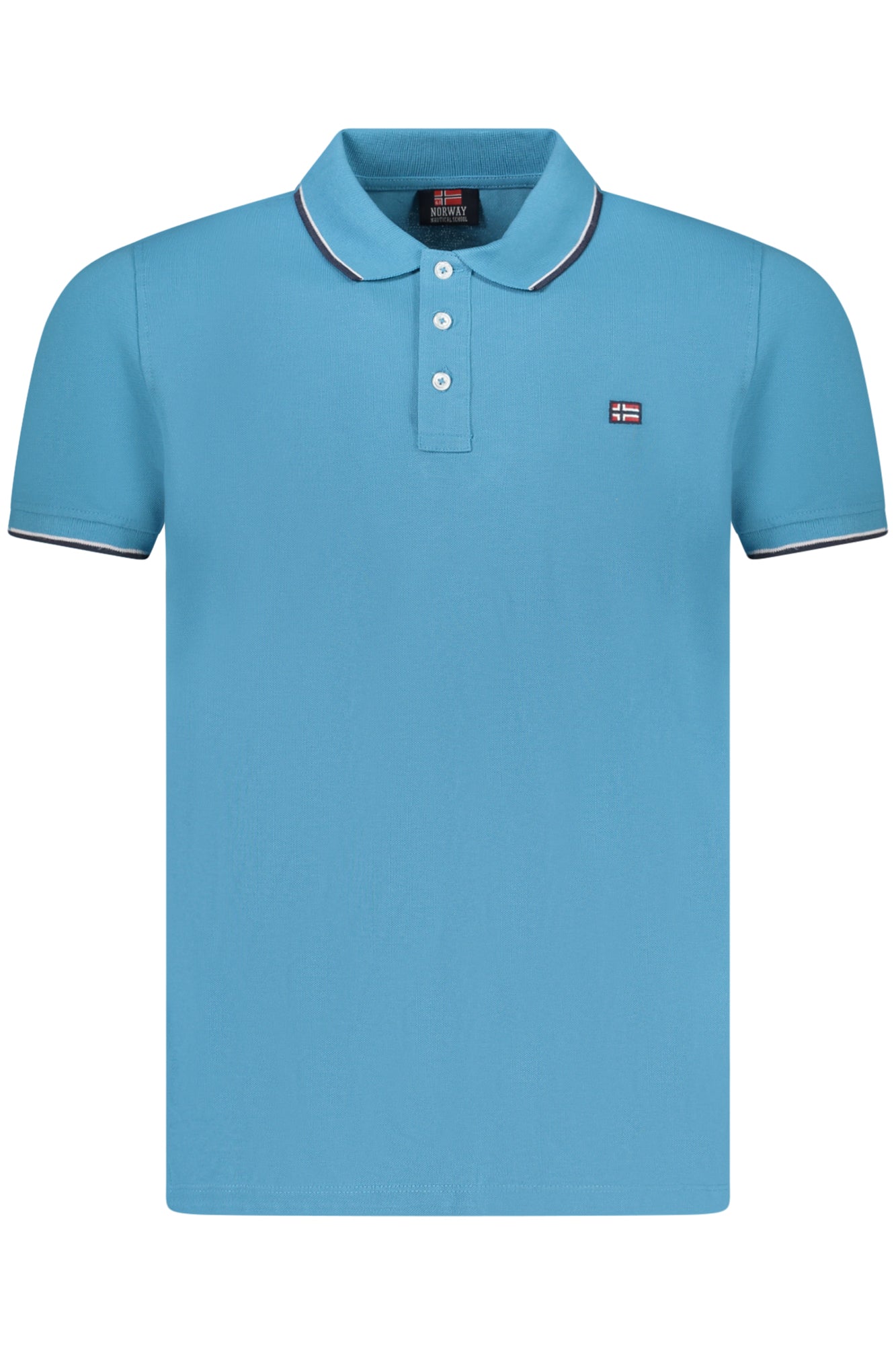 NORWAY 1963 MENS SHORT SLEEVE POLO SHIRT BLUE