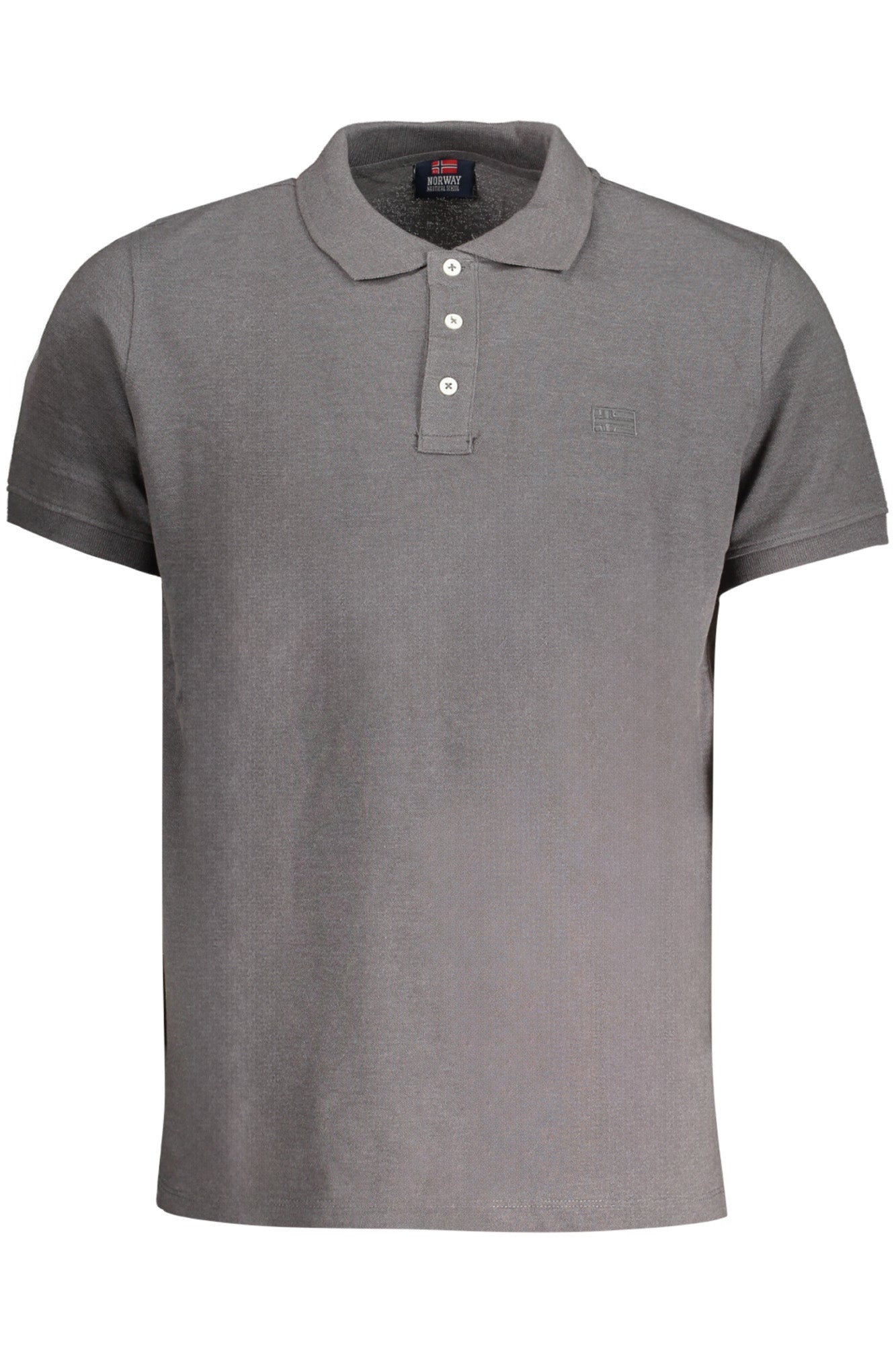 NORWAY 1963 MENS GRAY SHORT SLEEVED POLO SHIRT
