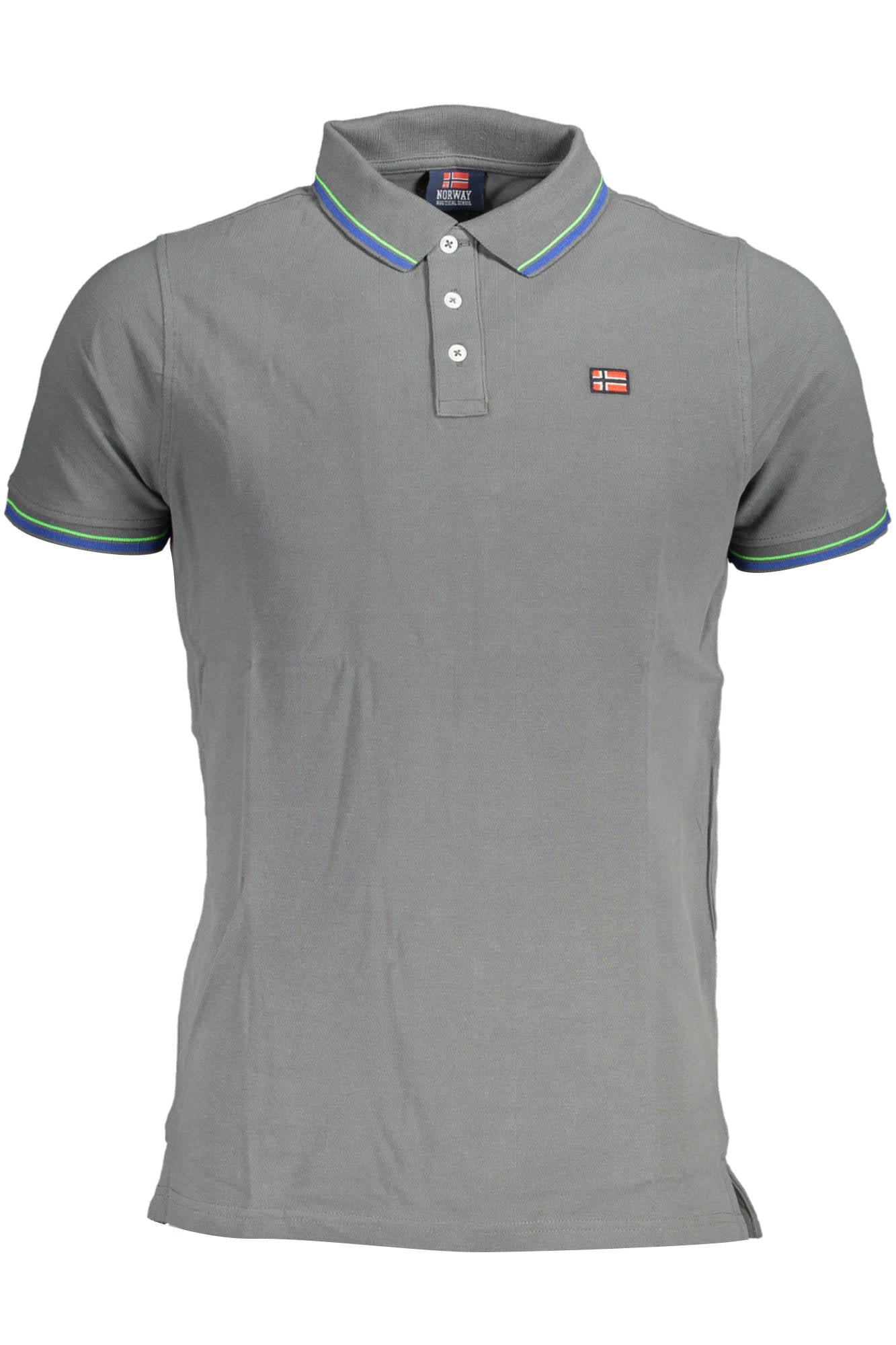 NORWAY 1963 MENS SHORT SLEEVE POLO SHIRT GREY