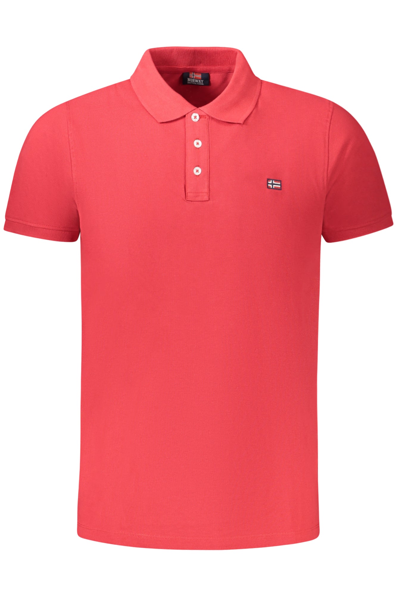 NORWAY 1963 MENS SHORT SLEEVE POLO SHIRT RED