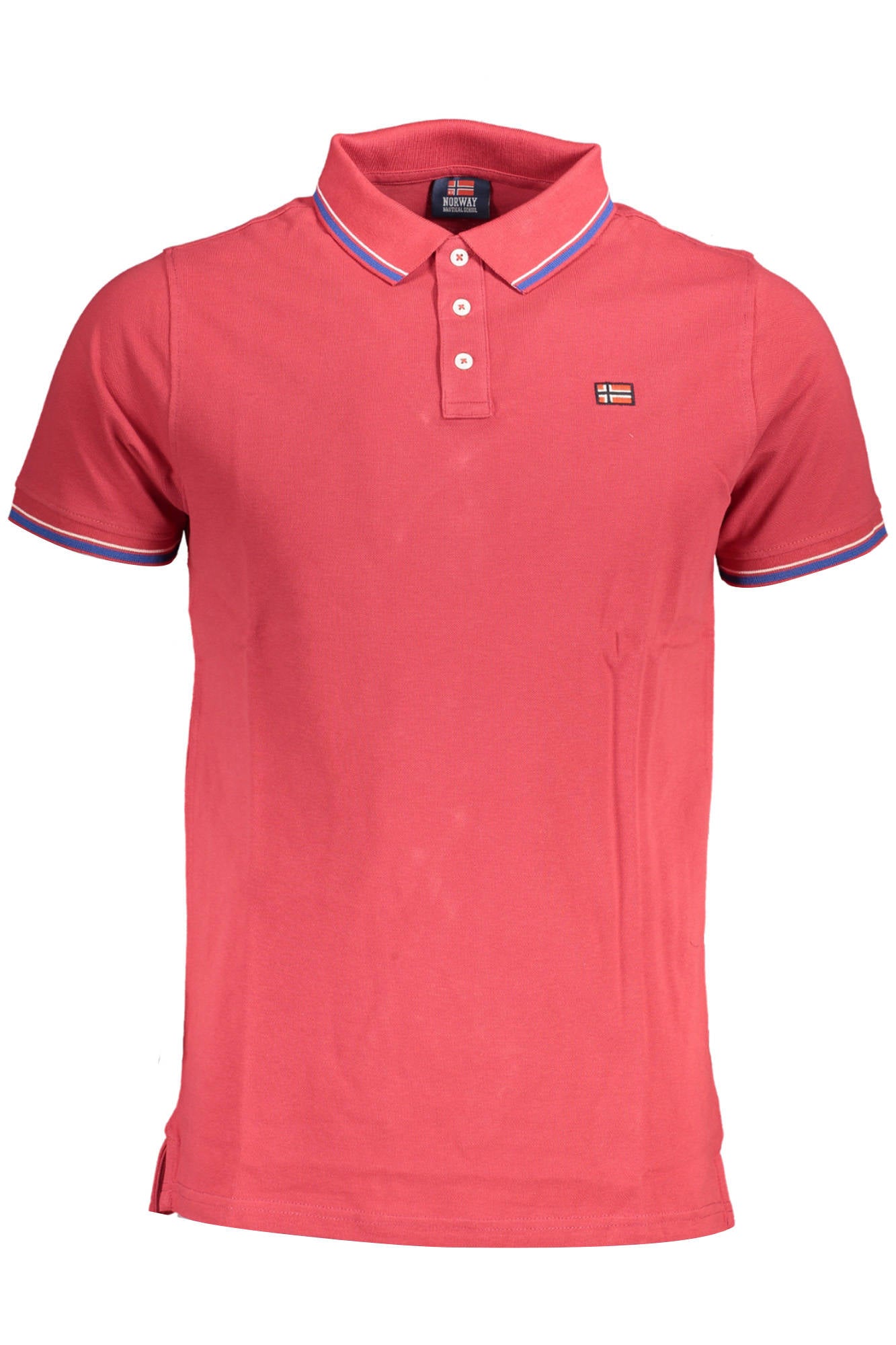 NORWAY 1963 MENS SHORT SLEEVE POLO SHIRT RED