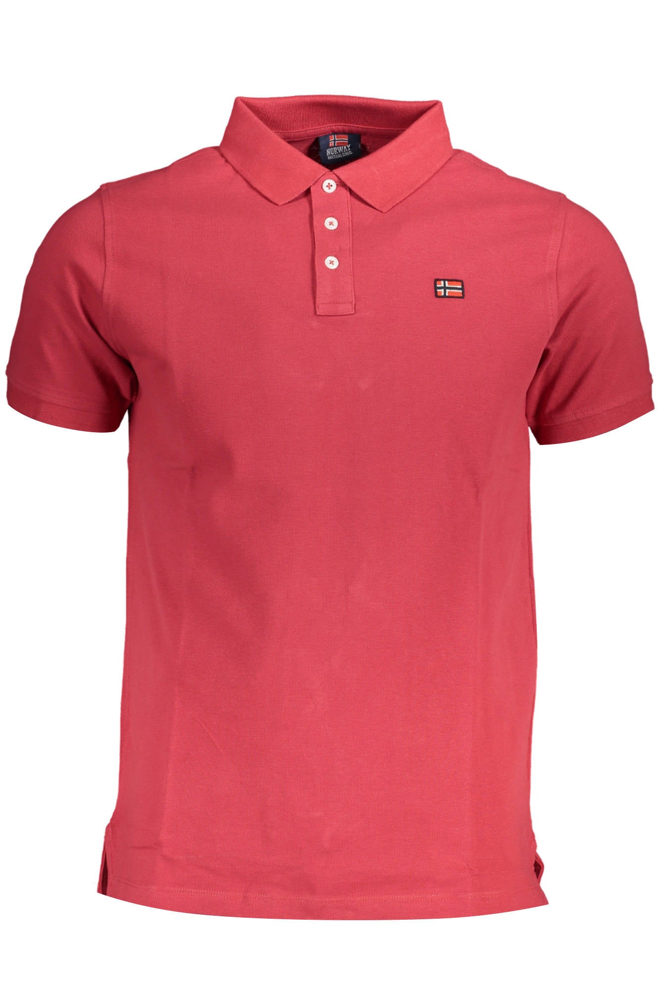 NORWAY 1963 MENS SHORT SLEEVE POLO SHIRT RED