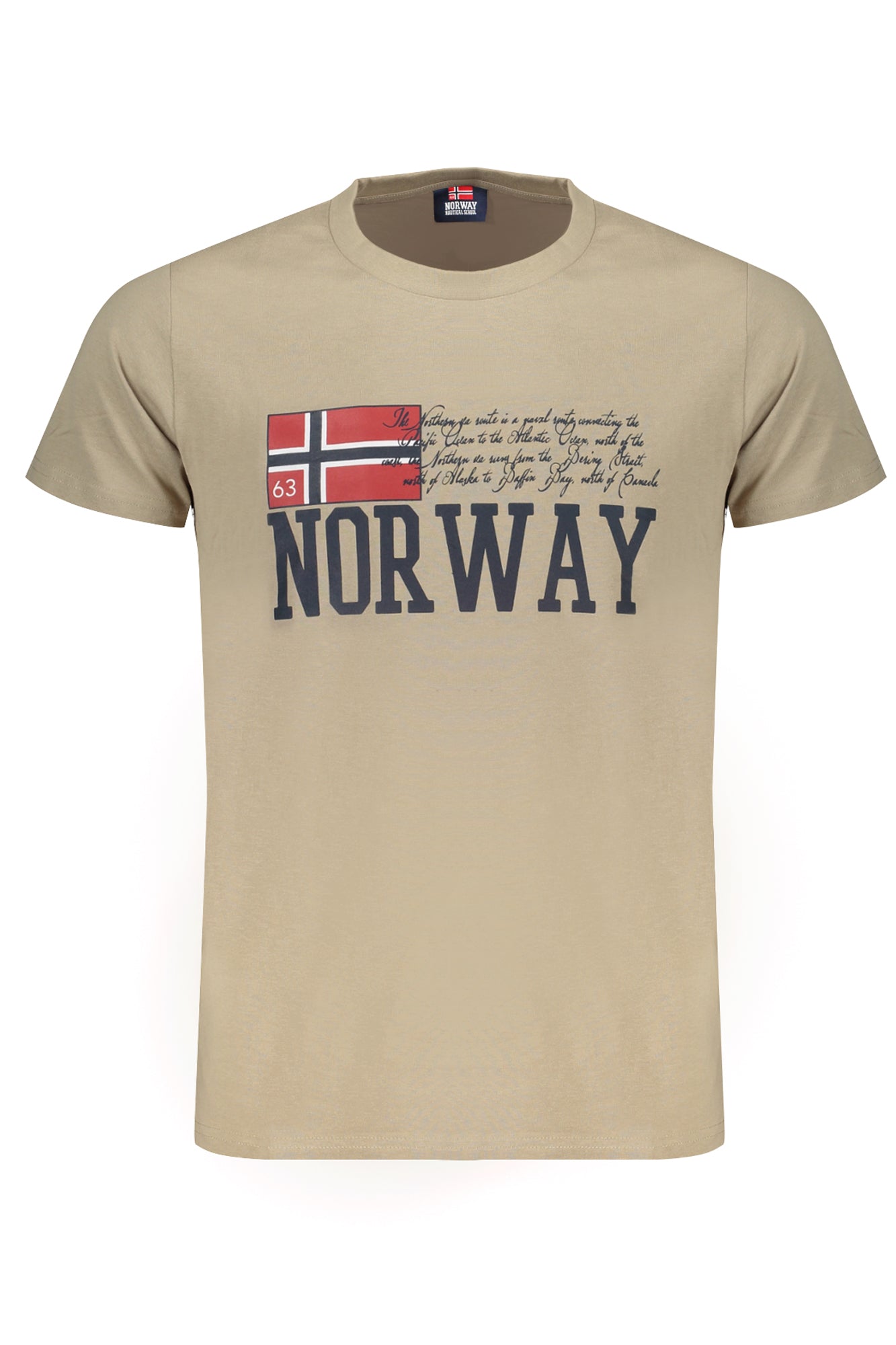 NORWAY 1963 BEIGE MENS SHORT SLEEVE T-SHIRT
