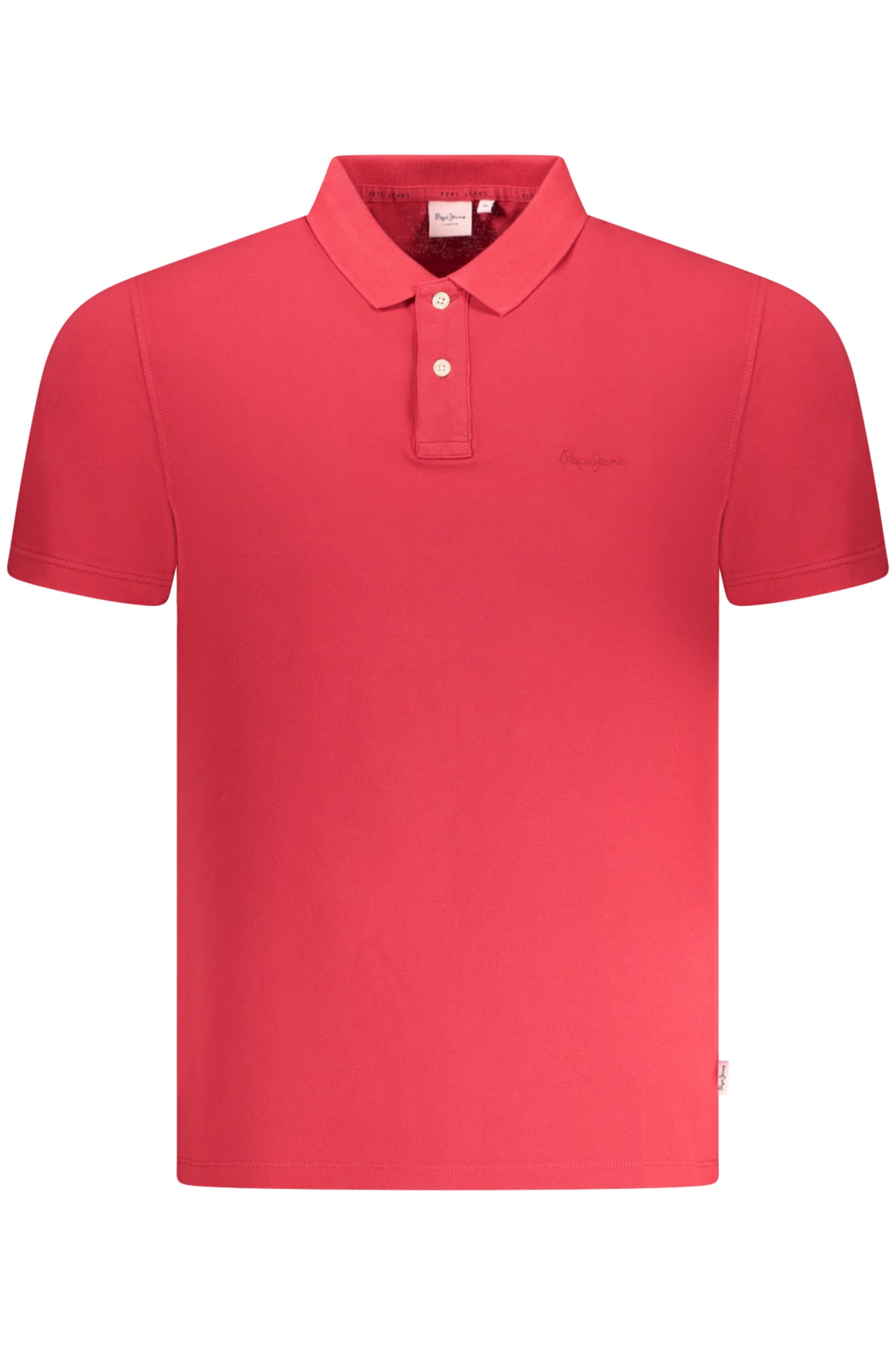 PEPE JEANS MENS SHORT SLEEVE POLO SHIRT RED