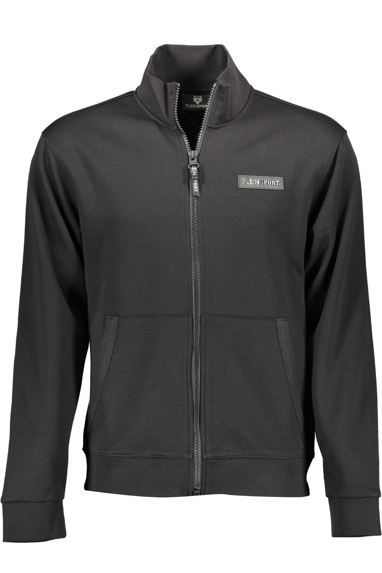 PLEIN SPORT MENS ZIP-UP SWEATSHIRT BLACK