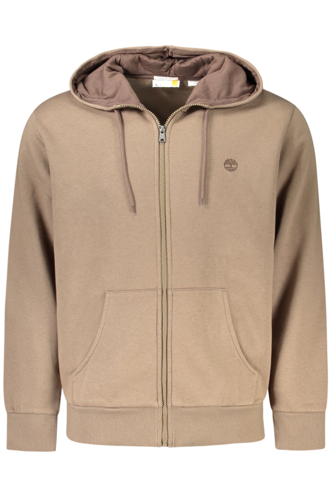TIMBERLAND MENS BROWN ZIP-UP SWEATSHIRT