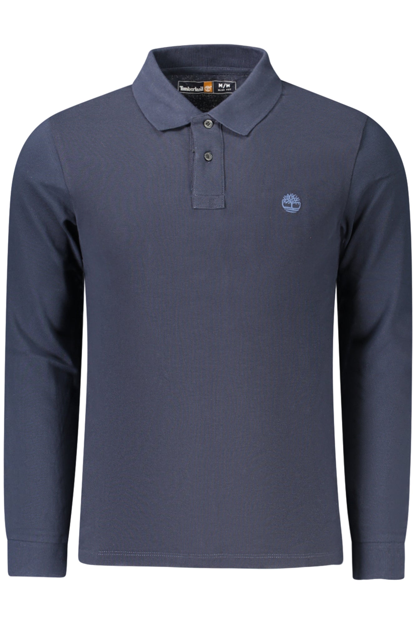 TIMBERLAND MENS LONG-SLEEVE POLO SHIRT, BLUE