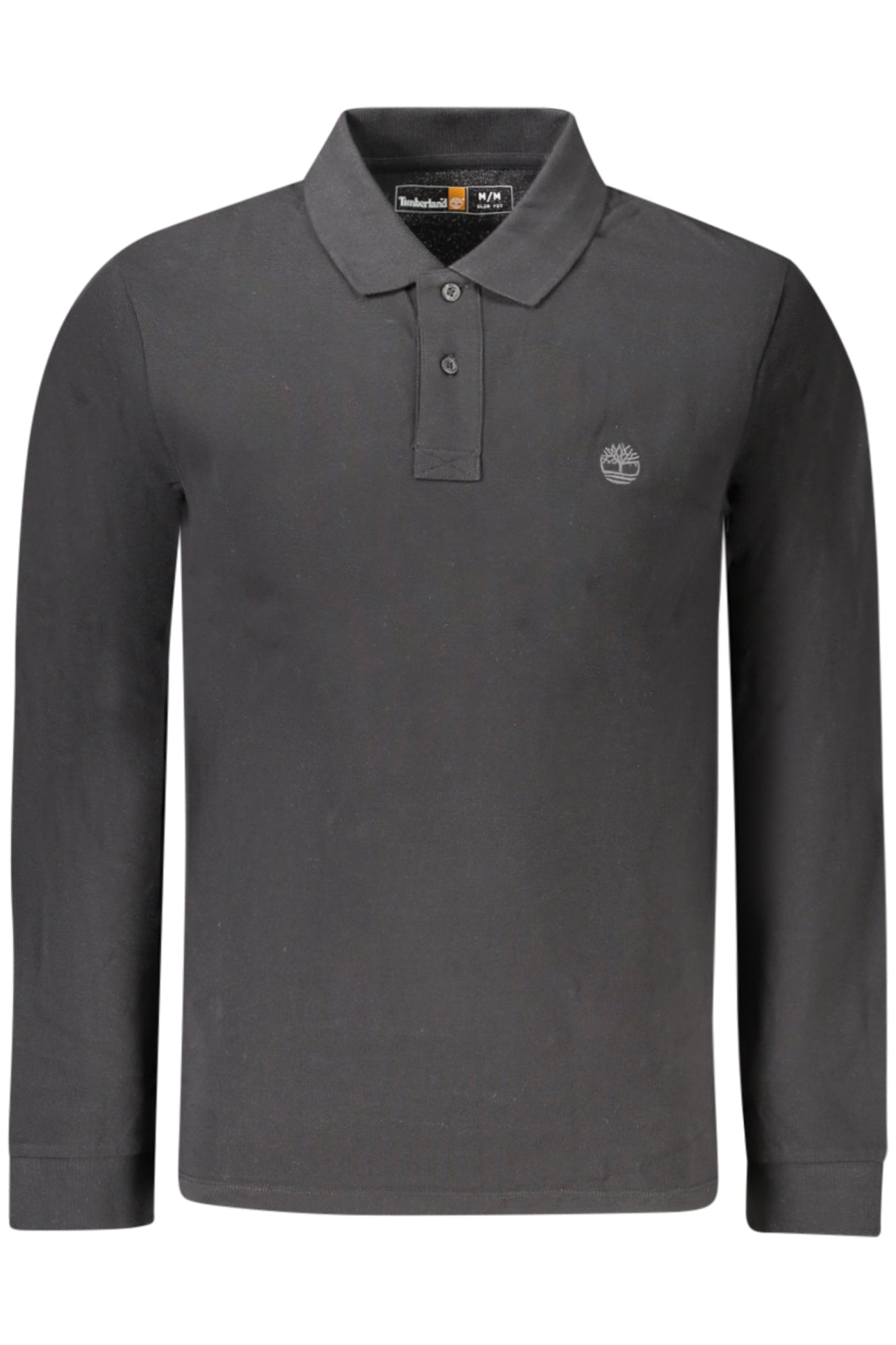 TIMBERLAND MENS LONG-SLEEVE POLO SHIRT BLACK
