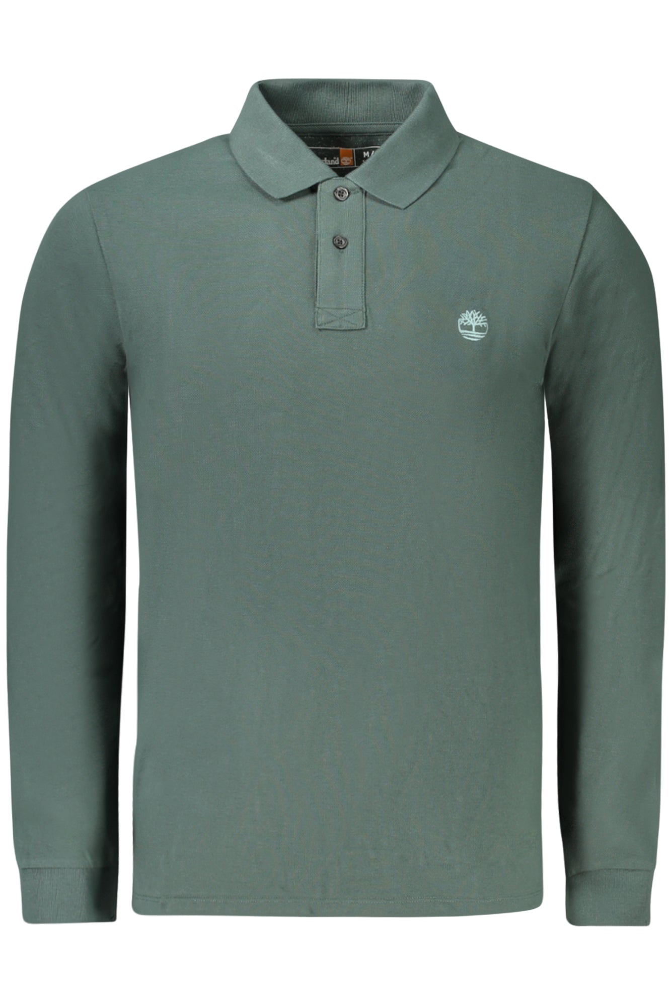 TIMBERLAND MENS LONG-SLEEVE POLO SHIRT, GREEN