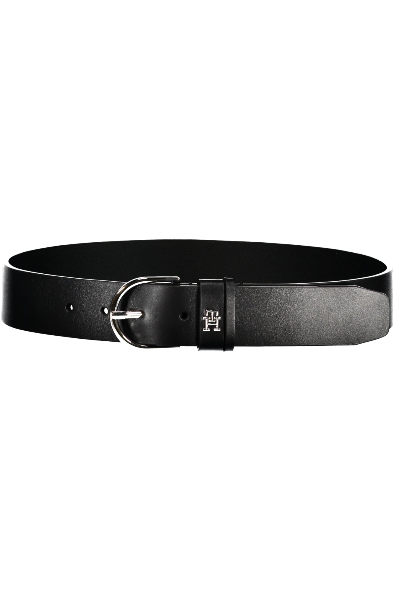 TOMMY HILFIGER WOMENS BLACK LEATHER BELT