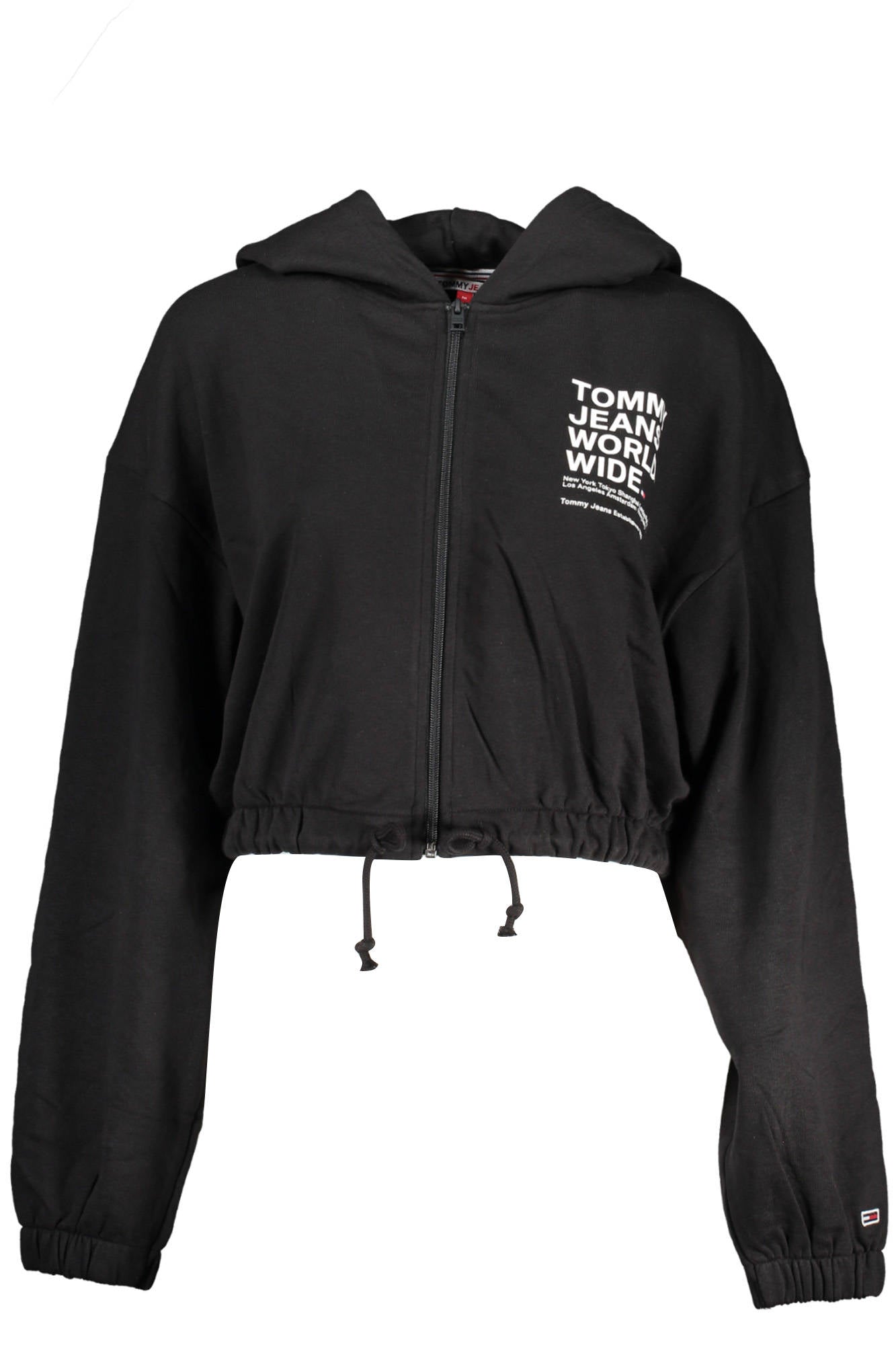 TOMMY HILFIGER WOMENS BLACK ZIPPED SWEATSHIRT