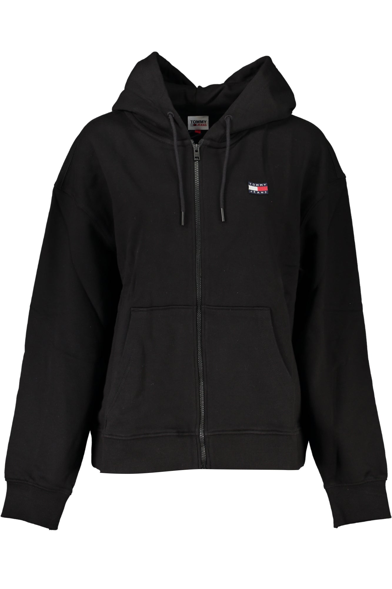 TOMMY HILFIGER WOMENS BLACK ZIP SWEATSHIRT