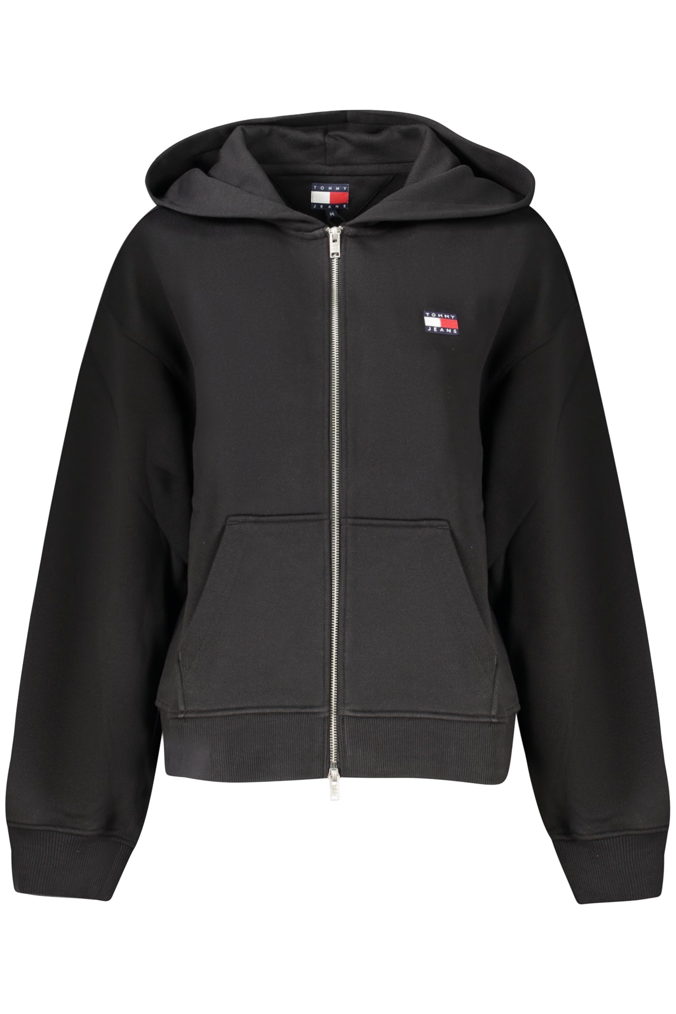 TOMMY HILFIGER WOMENS ZIP-UP SWEATSHIRT BLACK