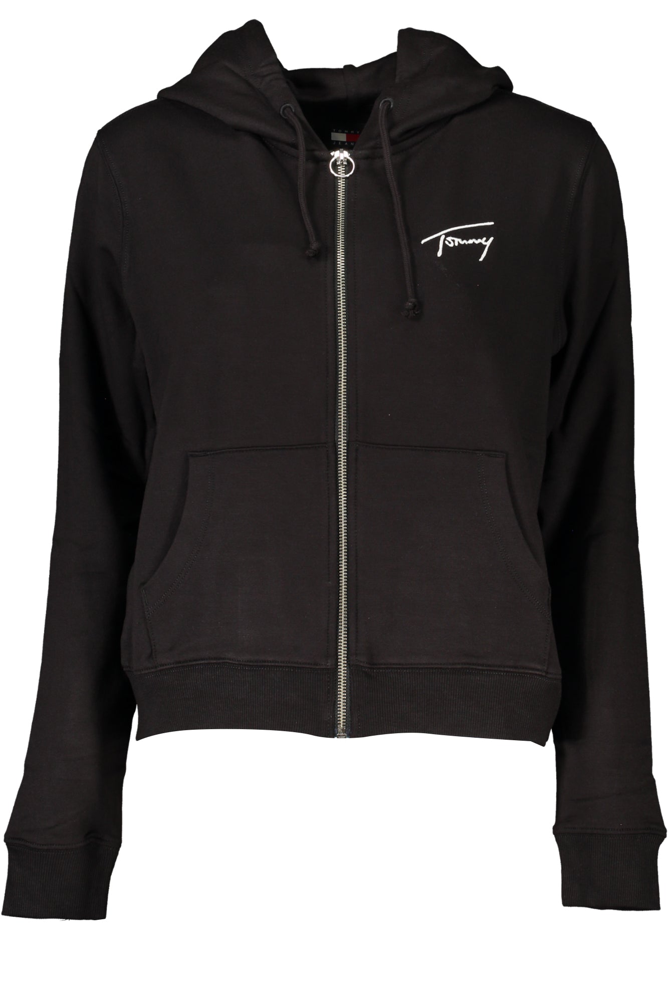 TOMMY HILFIGER WOMENS BLACK ZIP SWEATSHIRT