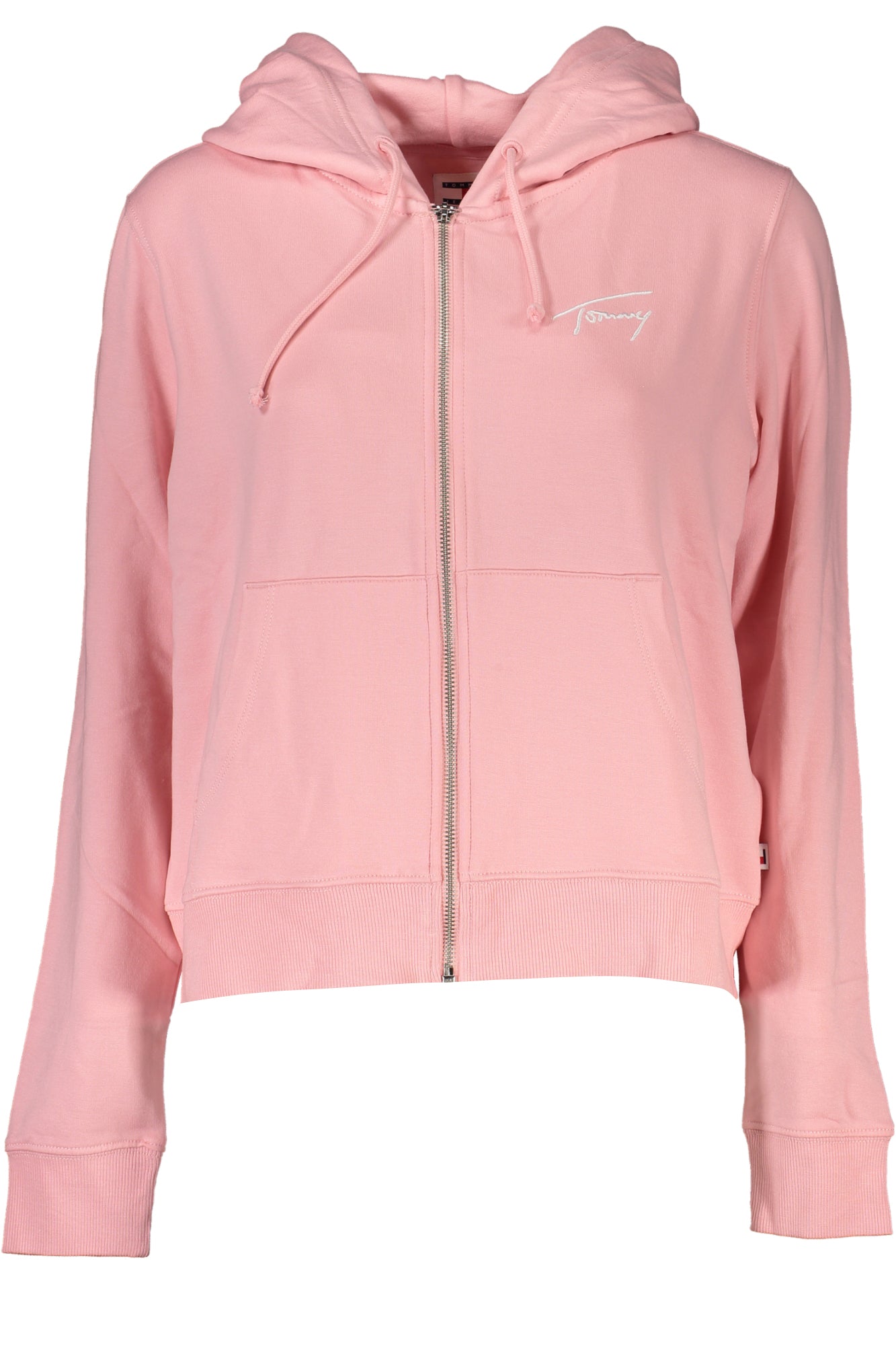 TOMMY HILFIGER WOMENS PINK ZIP SWEATSHIRT