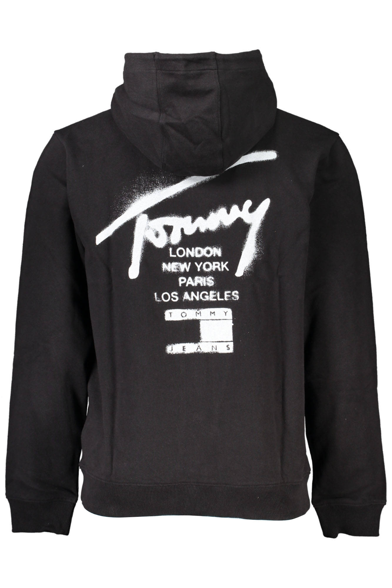 TOMMY HILFIGER MENS BLACK ZIPPED SWEATSHIRT