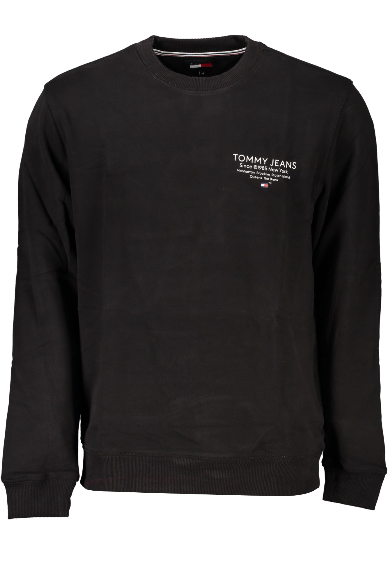 TOMMY HILFIGER MENS BLACK ZIPLESS SWEATSHIRT
