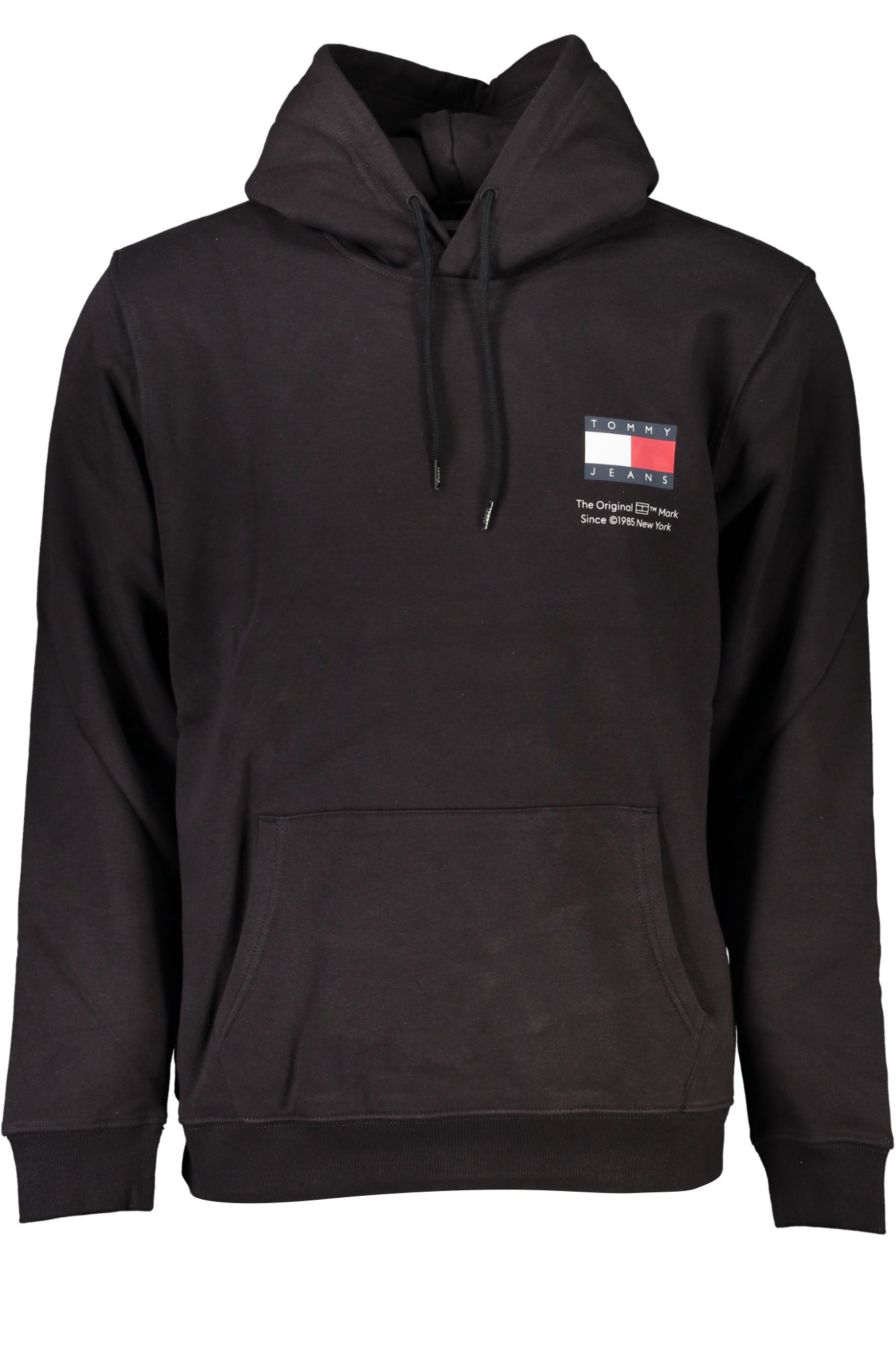 TOMMY HILFIGER MENS BLACK ZIPLESS SWEATSHIRT