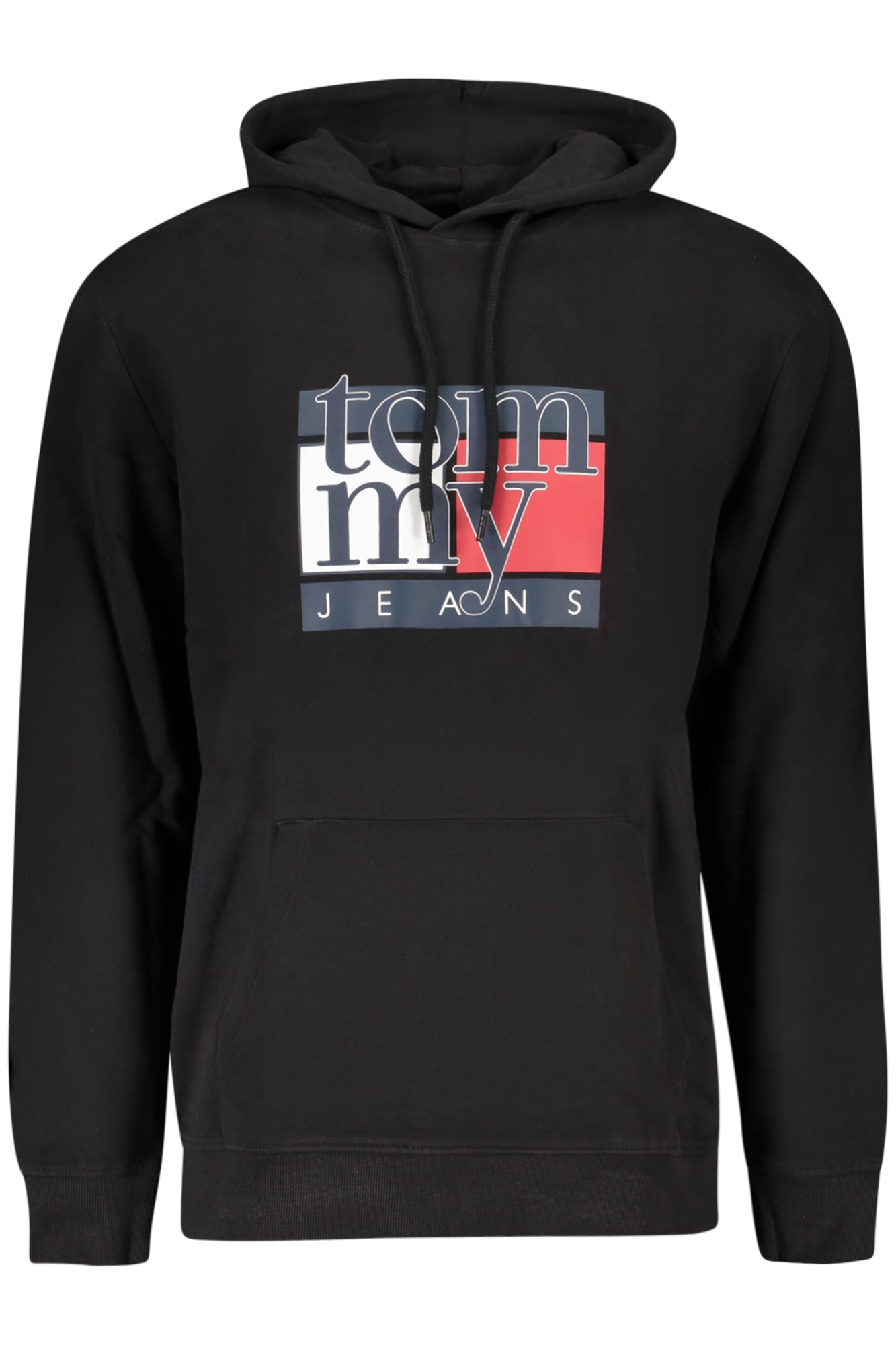TOMMY HILFIGER MENS BLACK ZIP-UP SWEATSHIRT