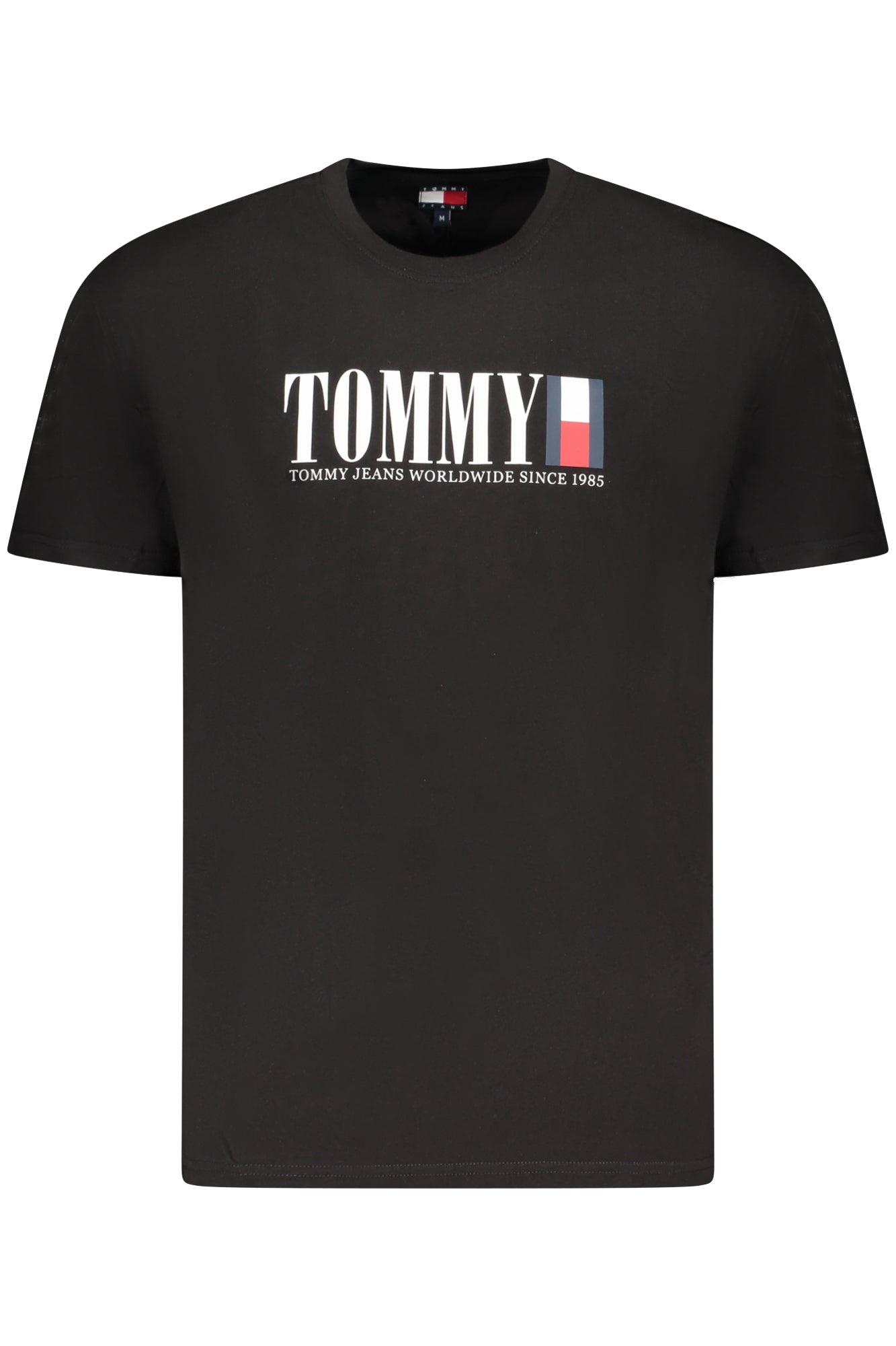 TOMMY HILFIGER MENS SHORT-SLEEVE T-SHIRT BLACK