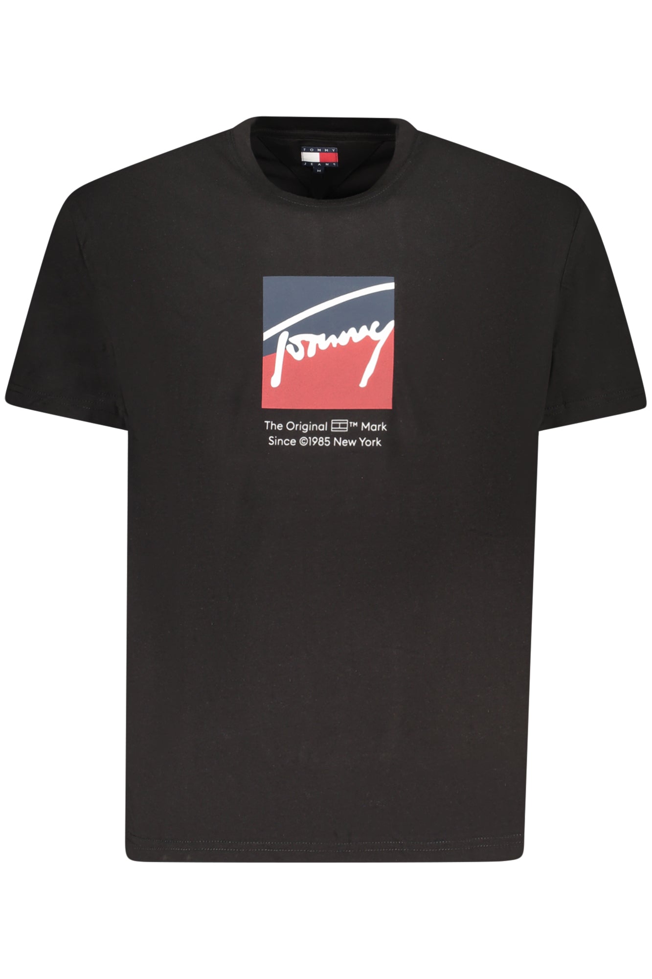 TOMMY HILFIGER MENS SHORT-SLEEVE T-SHIRT BLACK