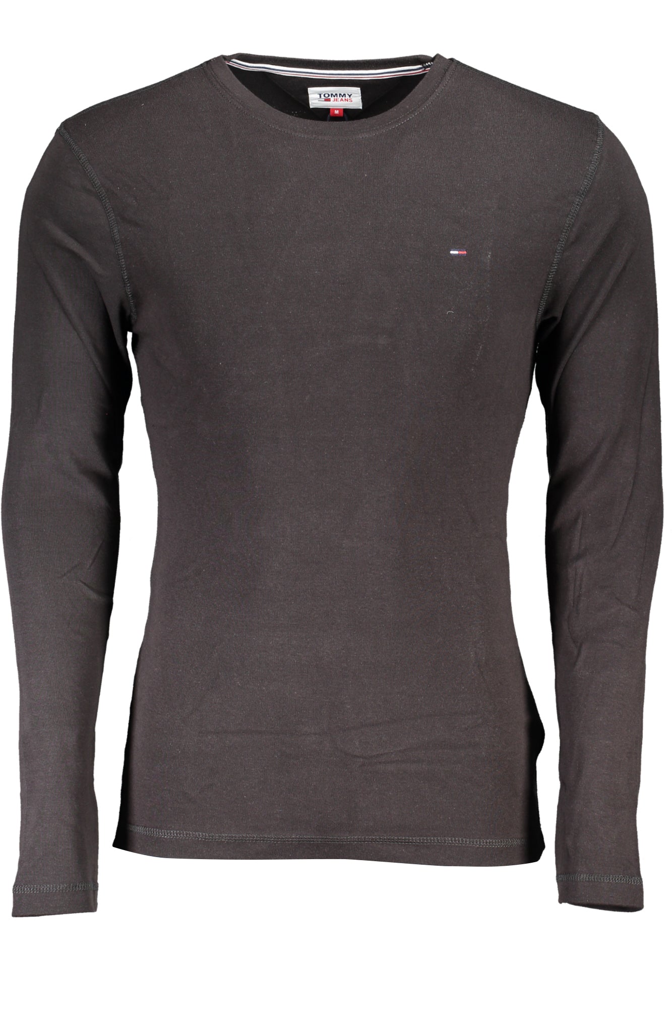 TOMMY HILFIGER MENS LONG SLEEVE T-SHIRT BLACK
