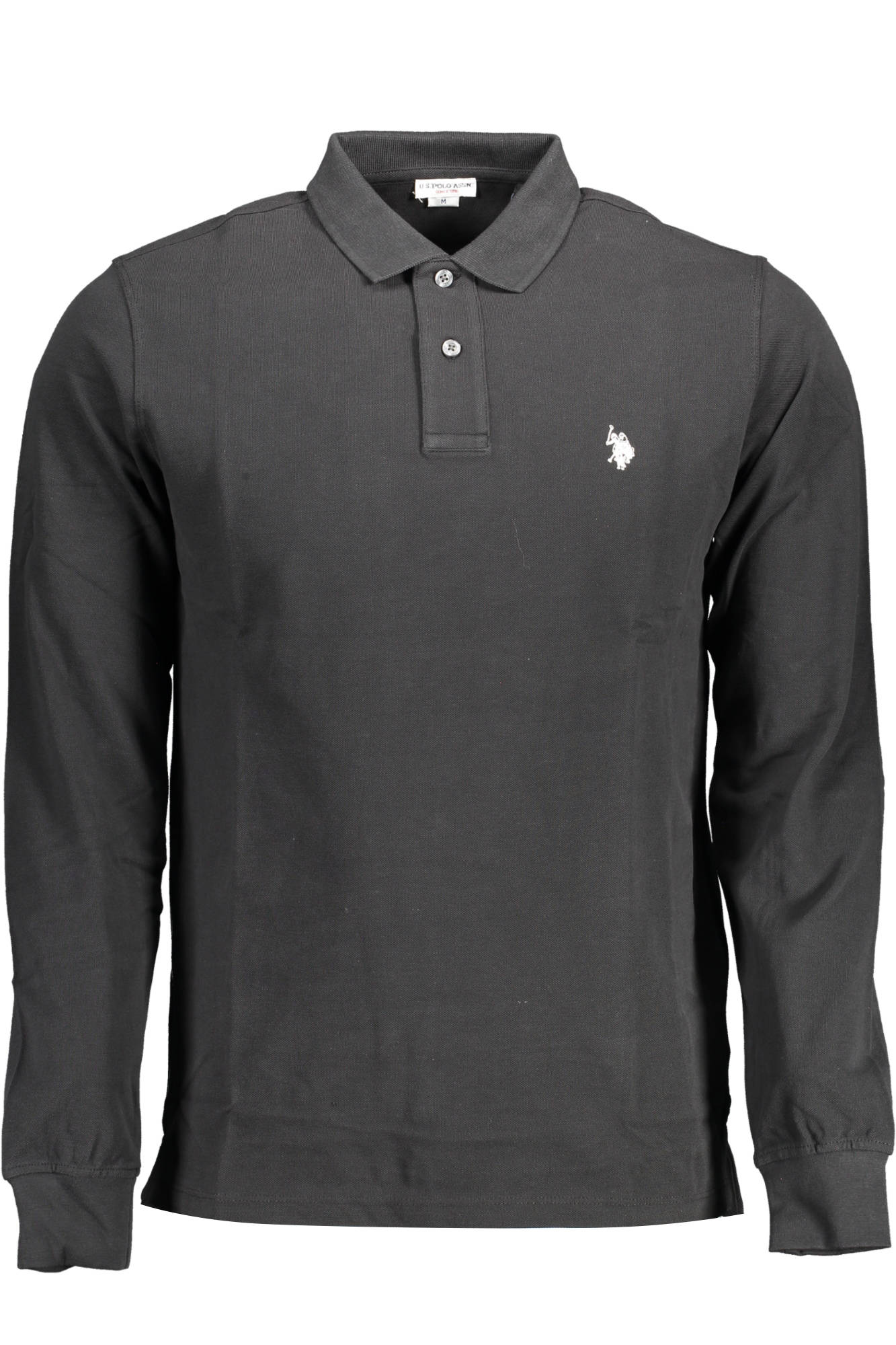 US POLO MENS LONG SLEEVED POLO BLACK