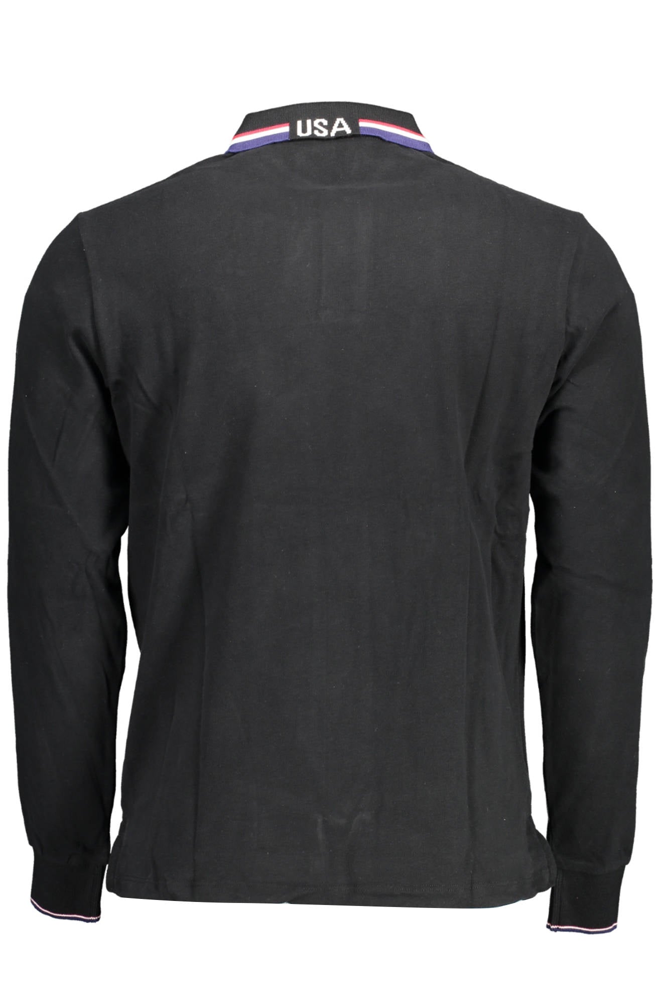 US POLO MENS LONG SLEEVED POLO BLACK