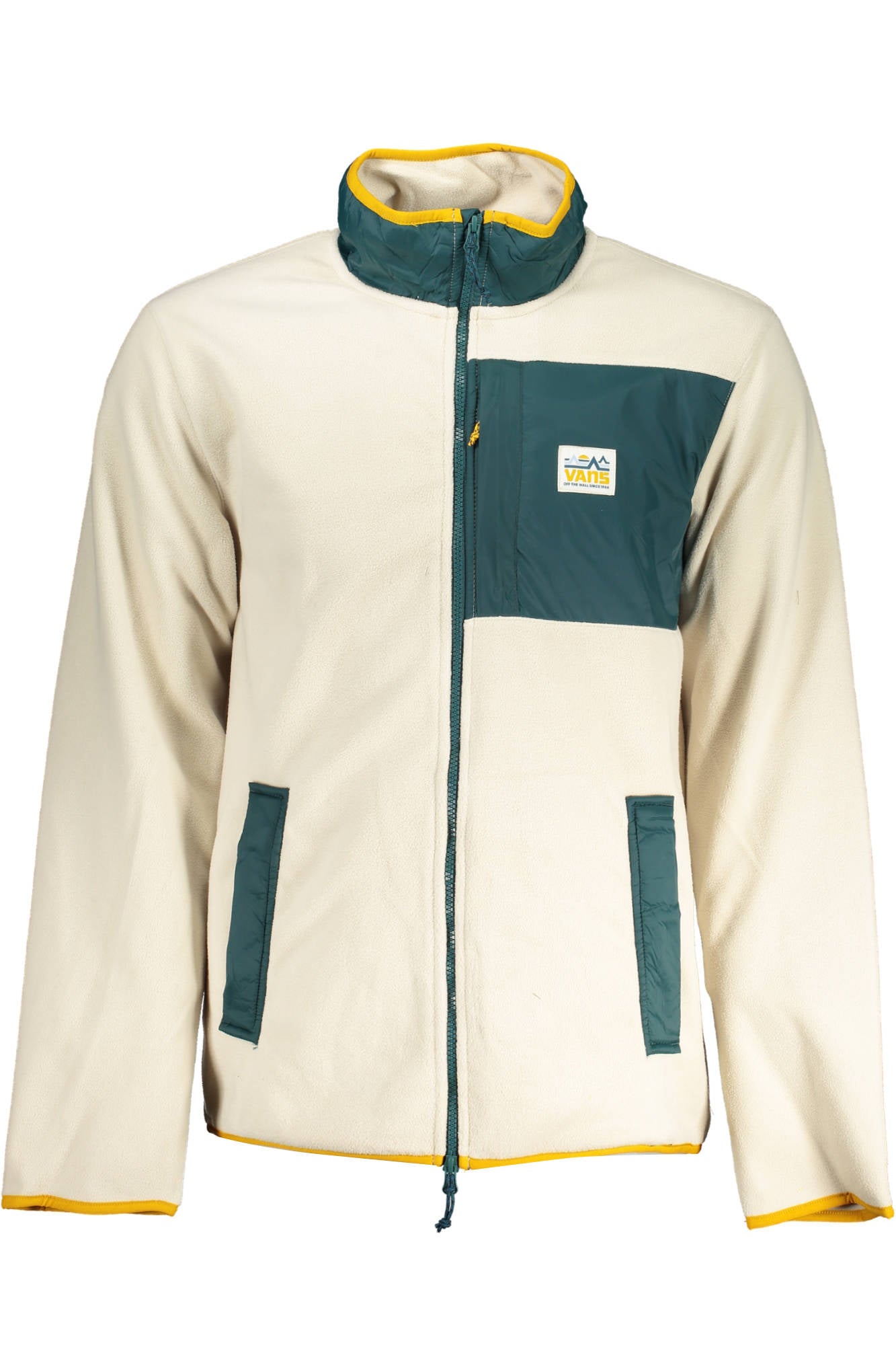 VANS MENS BEIGE ZIPPED SWEATSHIRT